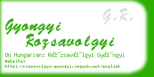 gyongyi rozsavolgyi business card